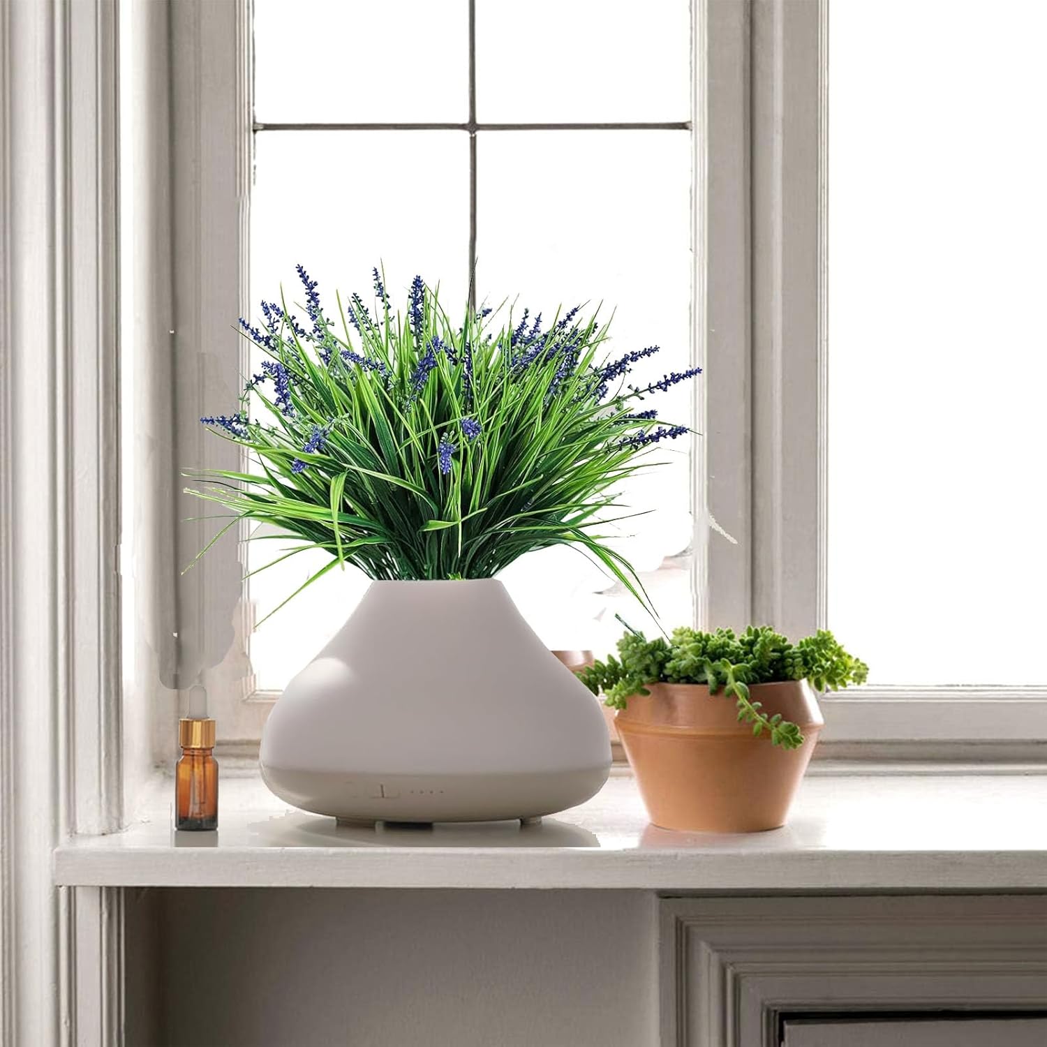 Toprooms Artificial Plants Outdoor 12 Bundles Purple