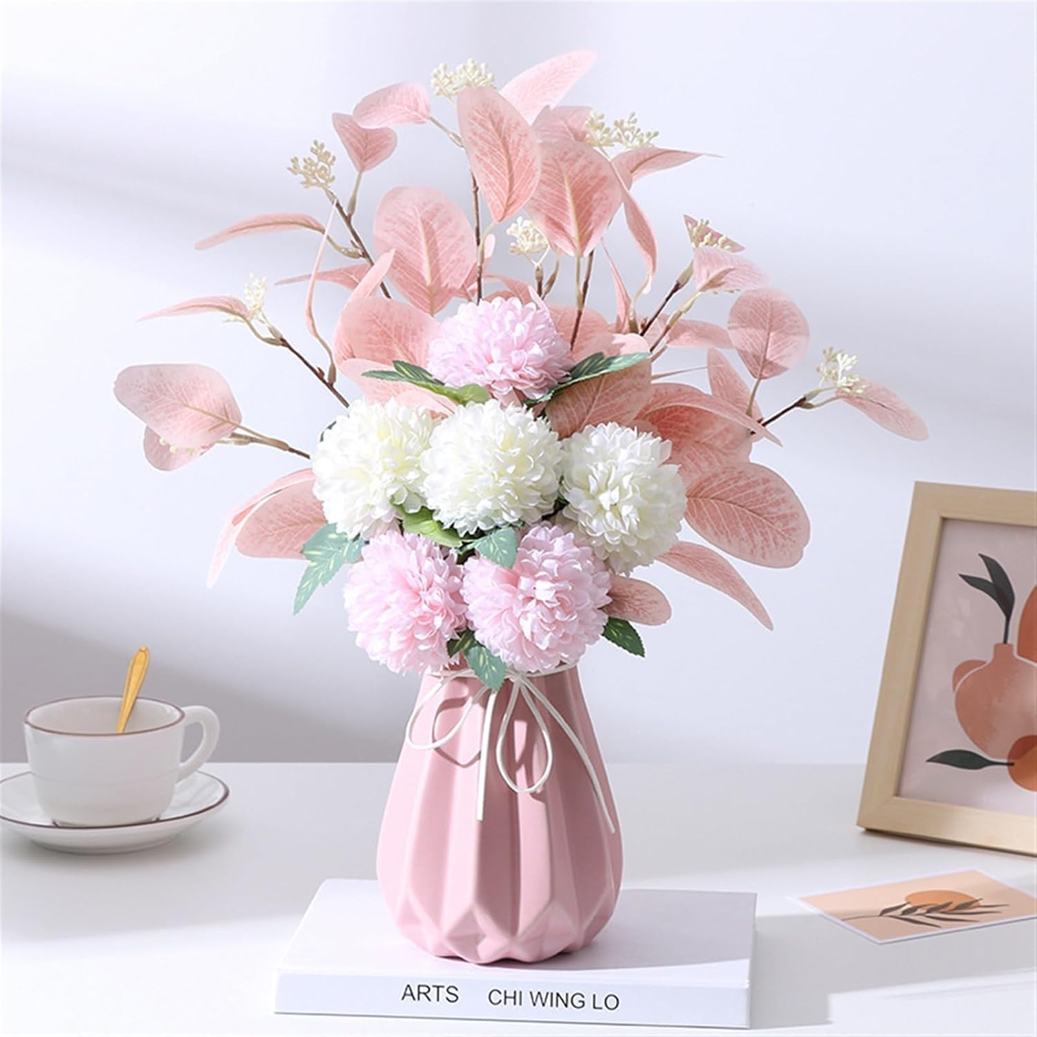 Artificial Flowers Silk White Bridal Wedding Anemone Bouquet Home Decor
