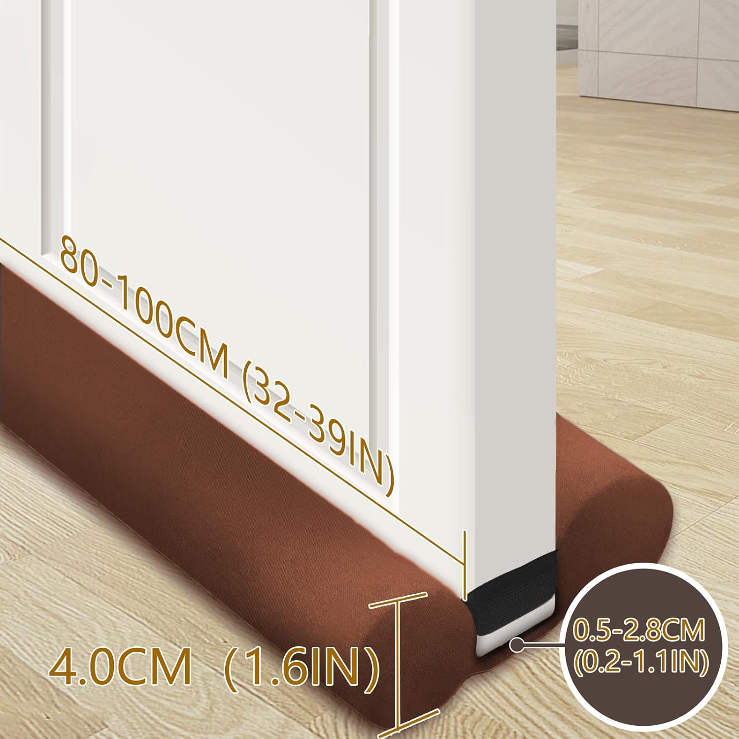 JUJIBL Under Door Draft Stopper 39 Inches