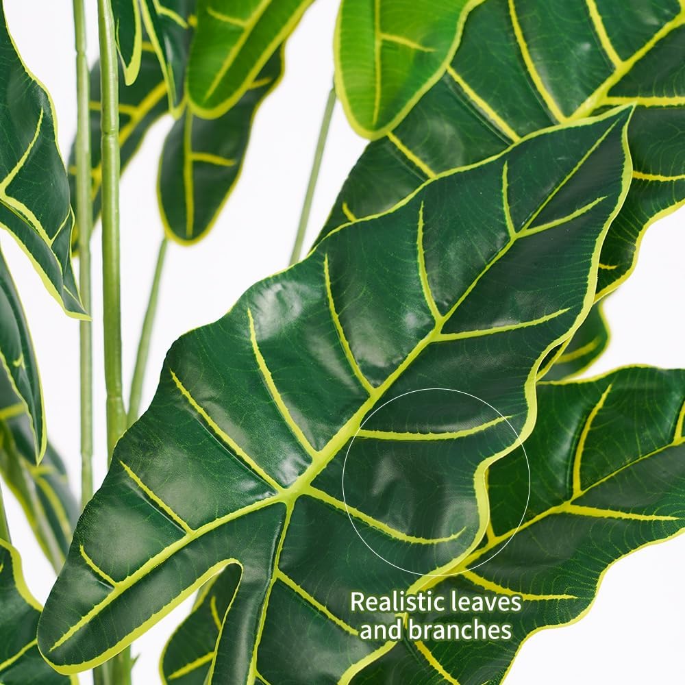 MelorcaGuilla 2PCS 30 Inch Fake Taro Plants