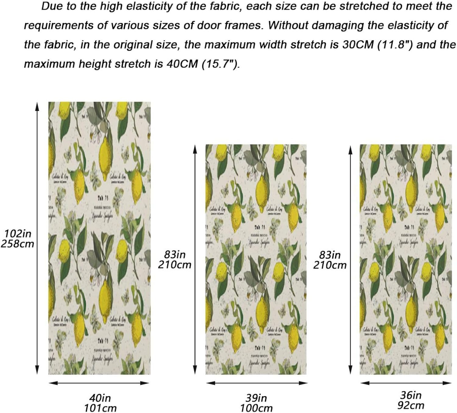 Susiyo Flower Leaves Lemon Halloween Door Cover