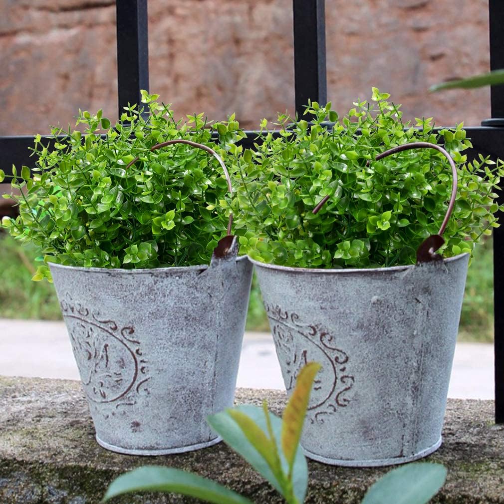 ArtBloom 12 Bundles UV Resistant Artificial Boxwood Flowers