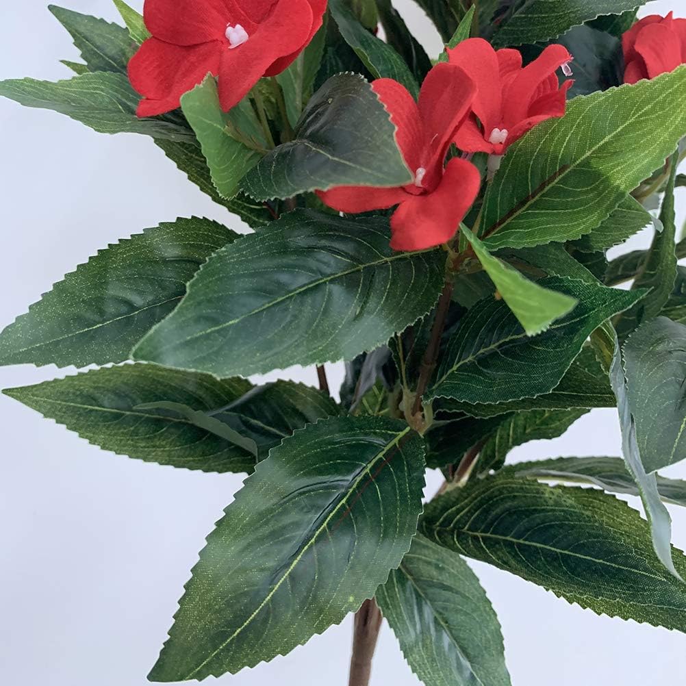 Lopkey Artificial Impatiens Bouquet for Home Decor and Garden