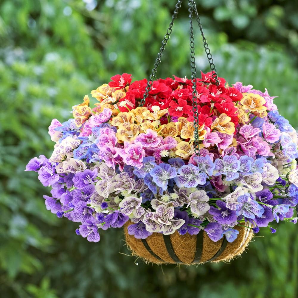 ZEOSTARO Artificial Flowers 12 Bundles Multi Color