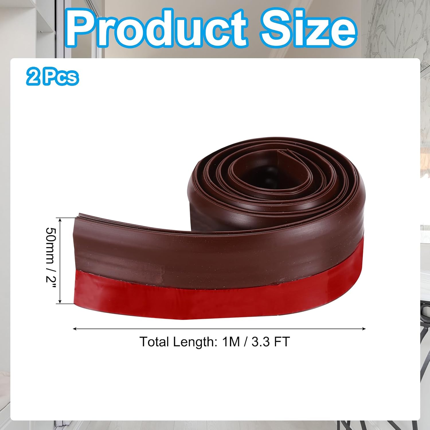 PATIKIL Door Draft Stopper 2 Pack 33FT Silicone Seal Strips