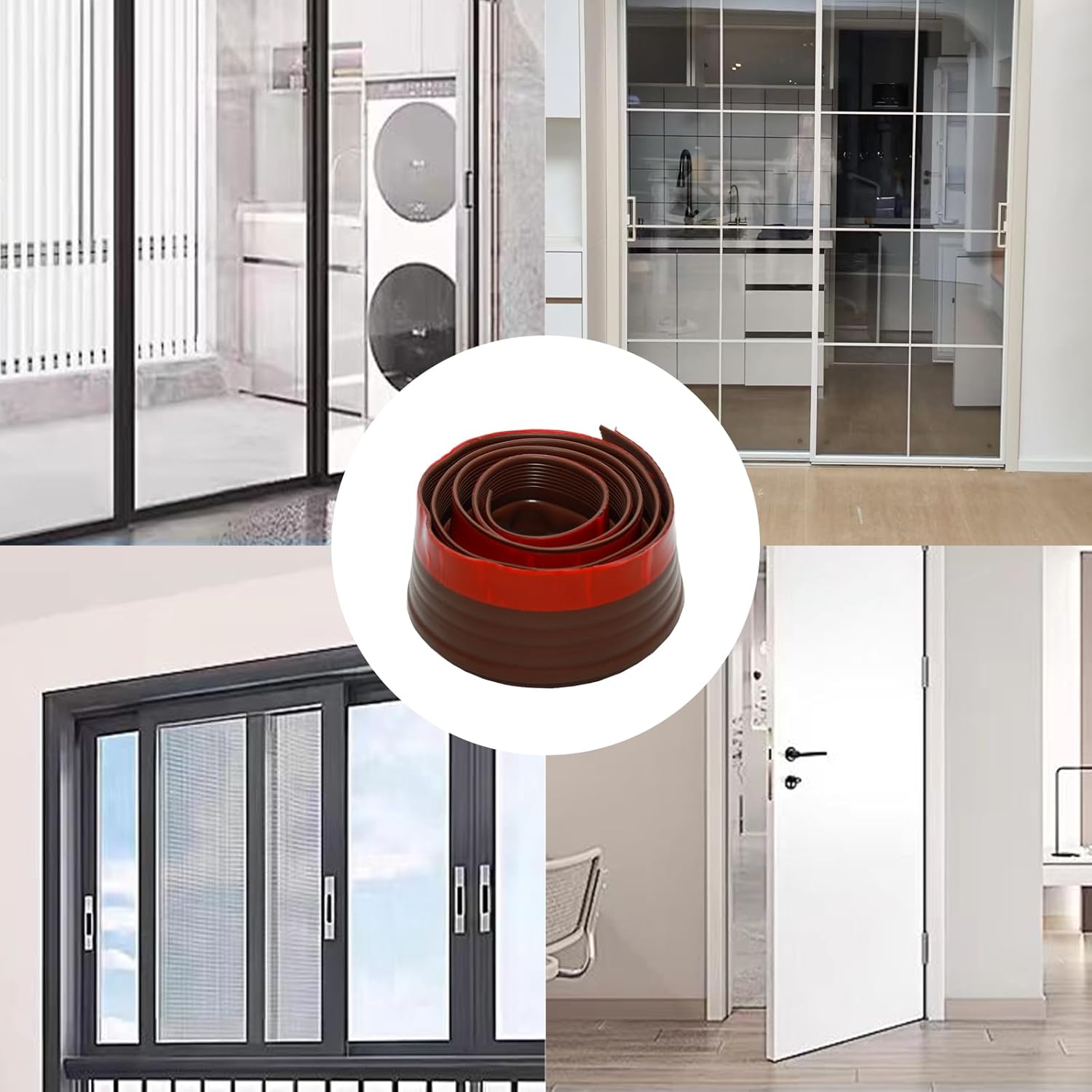 39 Inch Door Draft Stopper for Bottom of Door Brown