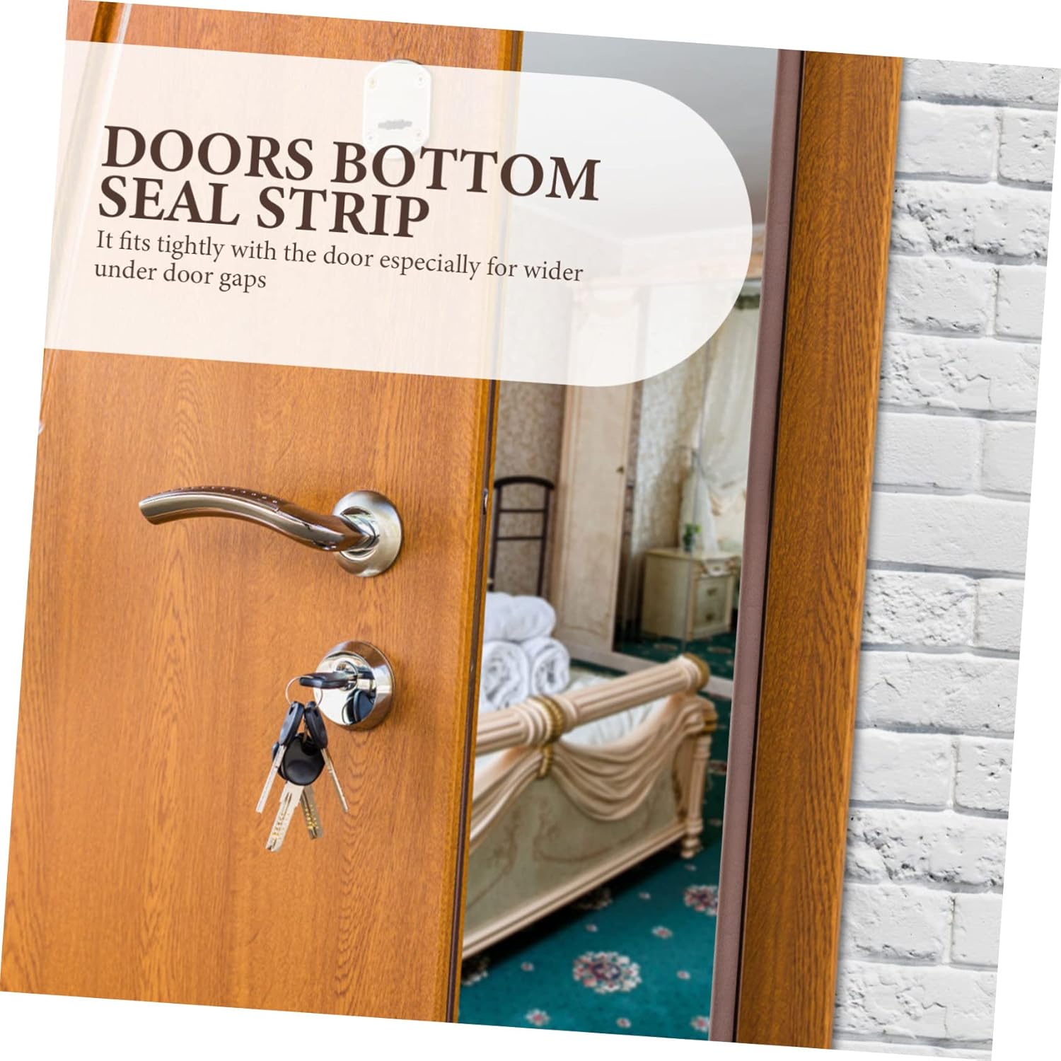NUOBESTY Twin Door Sweeps Self Adhesive Weather Stripping