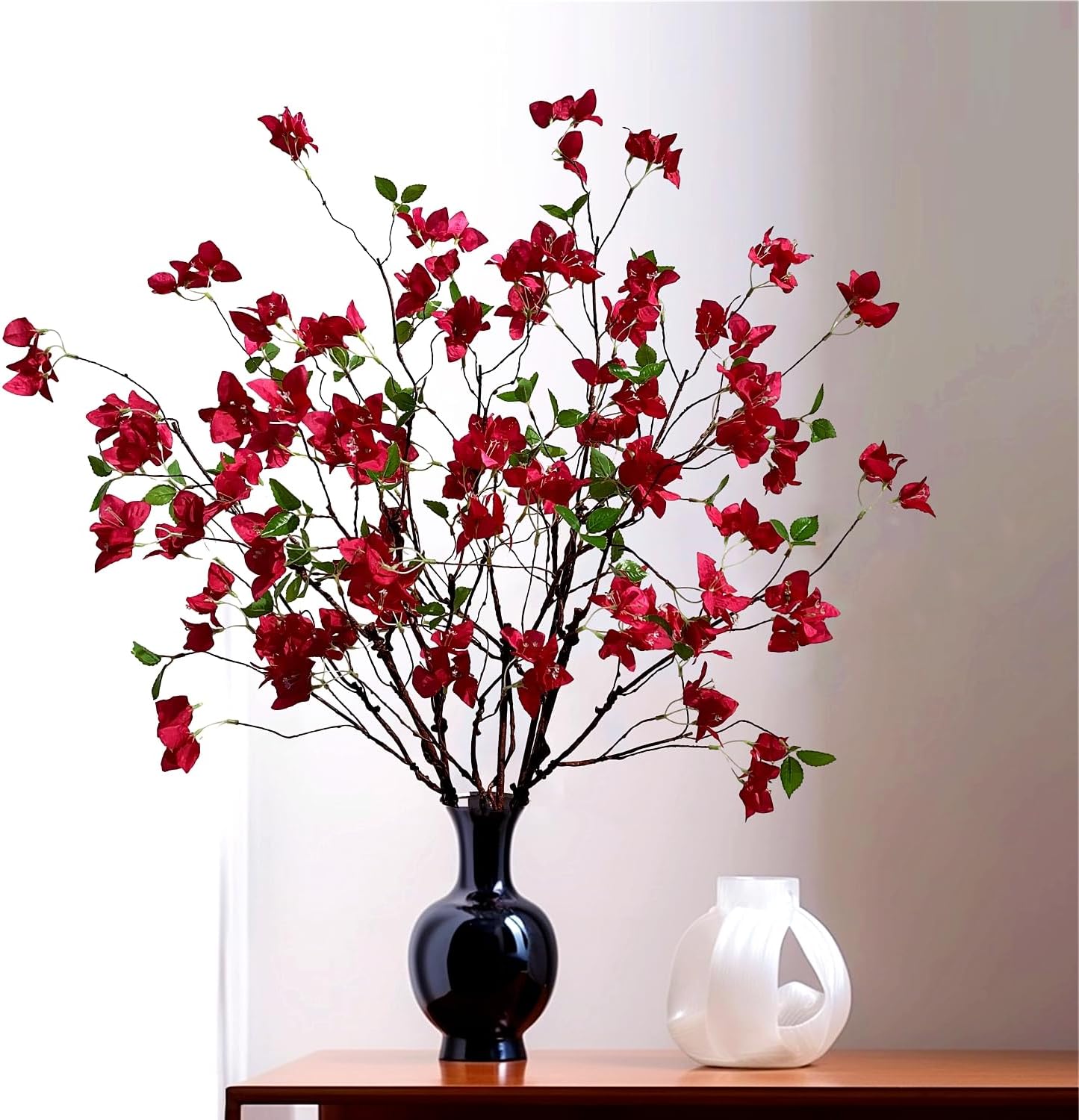 Raxcelivia Artificial Bougainvillea Branches Fuchsia Pack of 4