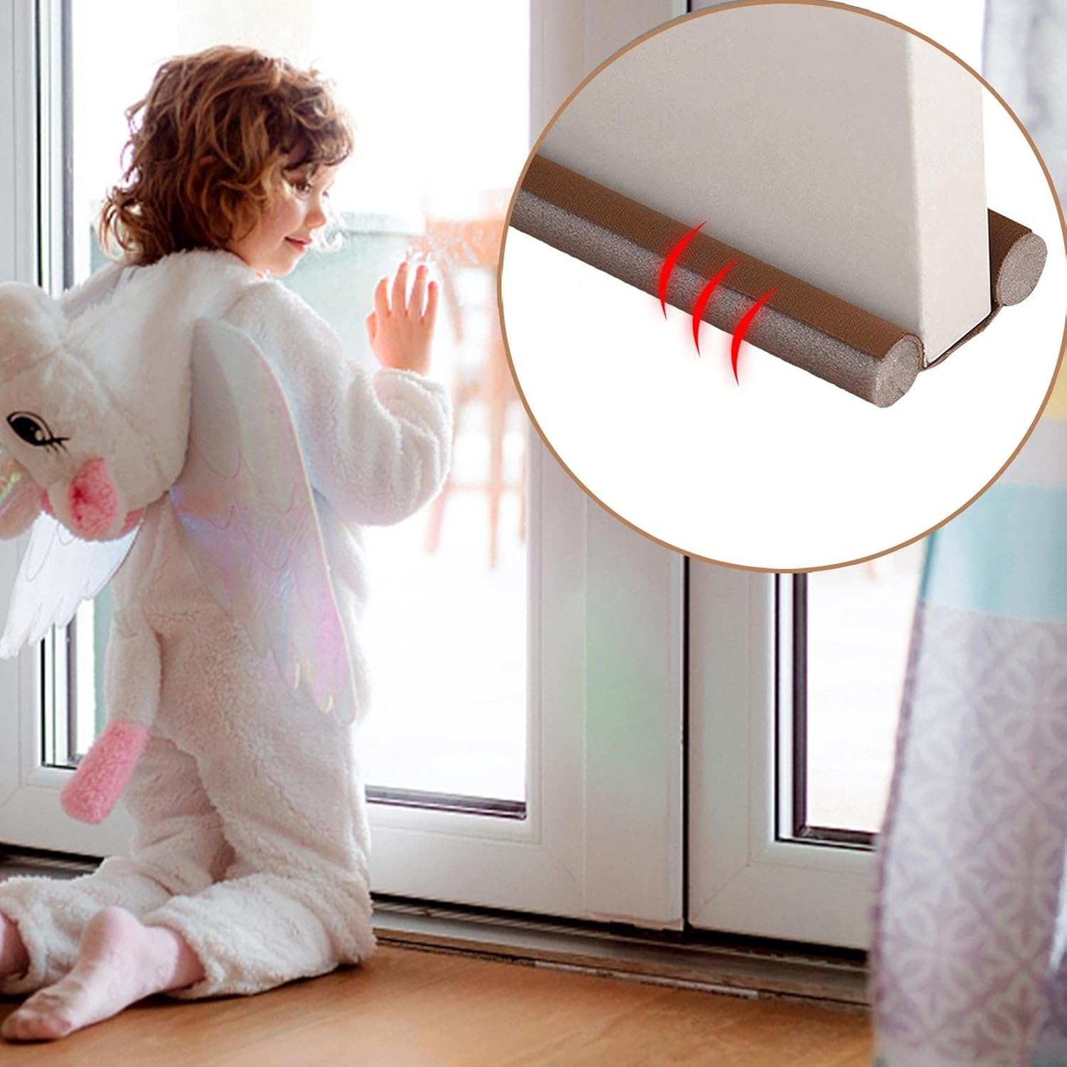 Kumprohu Under Door Draft Stopper for Doors