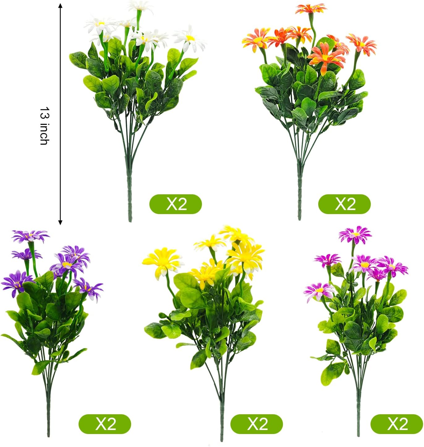 Artificial Flowers for Outdoor Front Porch Decor