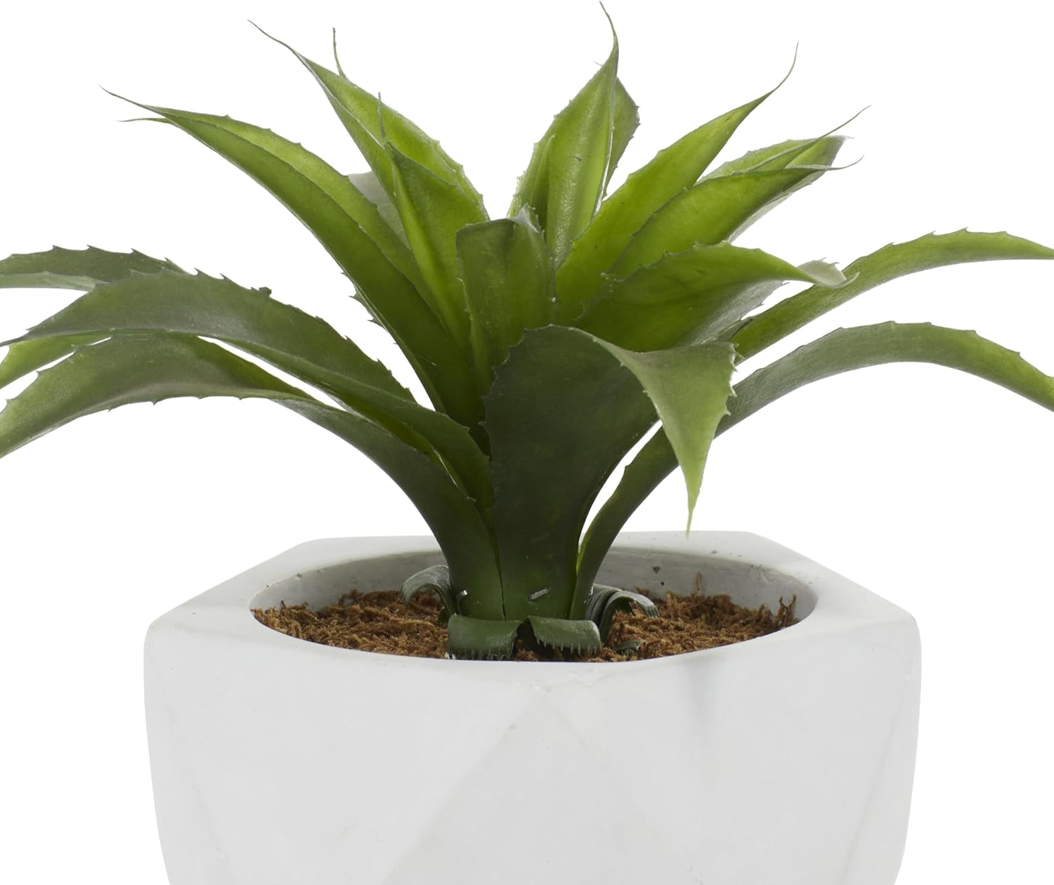 Deco 79 Artificial Agave Plant with White Ceramic Pot