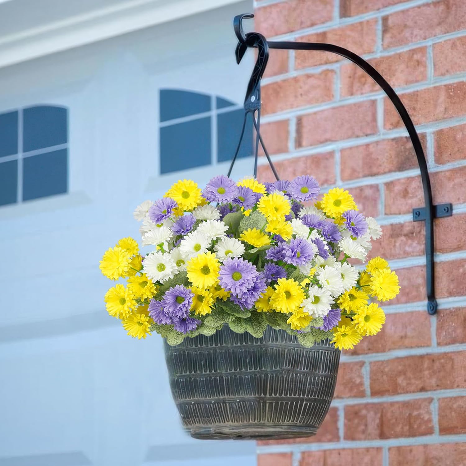 3 Pcs Artificial Dahlia Flowers for Outdoor Decor