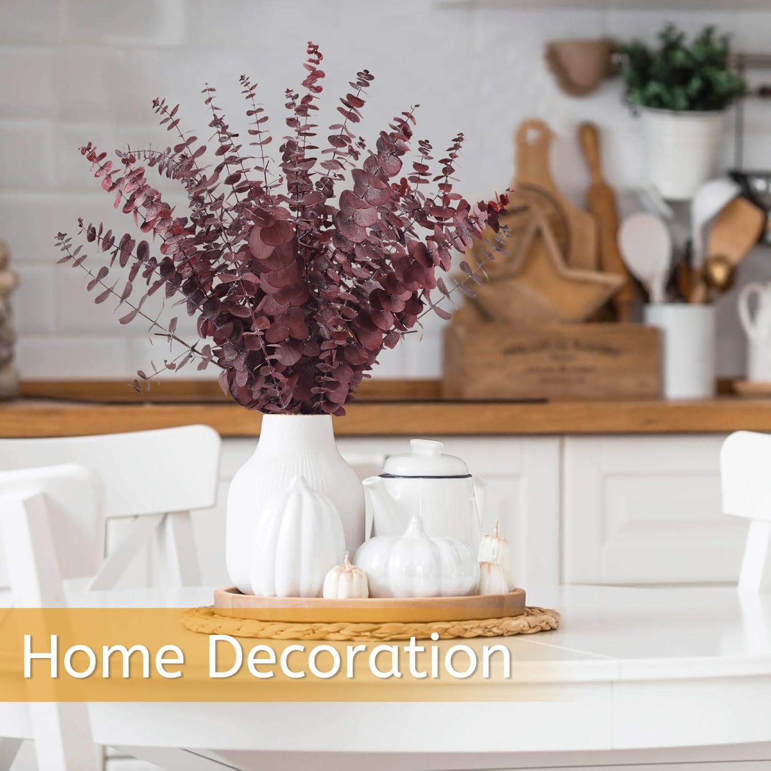 HIAGROW Dried Eucalyptus Stems Red 20pcs for Vase