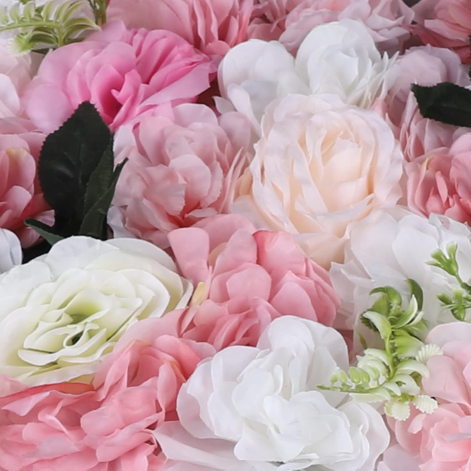 12Pcs Pink White Rose Wall Panel 3D Decor