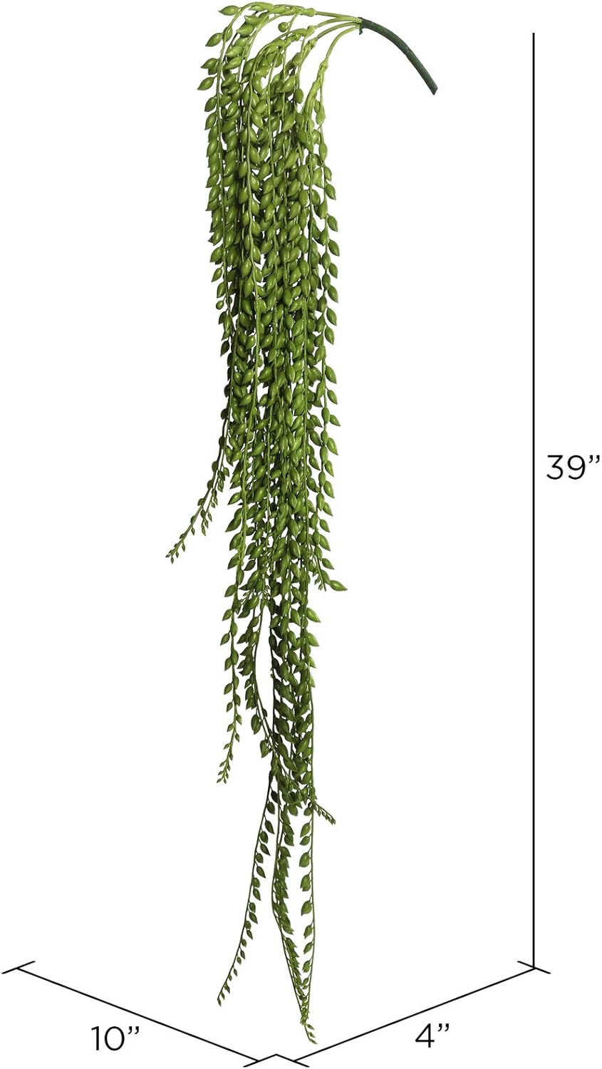 Vickerman 39 Inch Indoor Artificial Green Senecio Bush - Durable and Maintenance Free