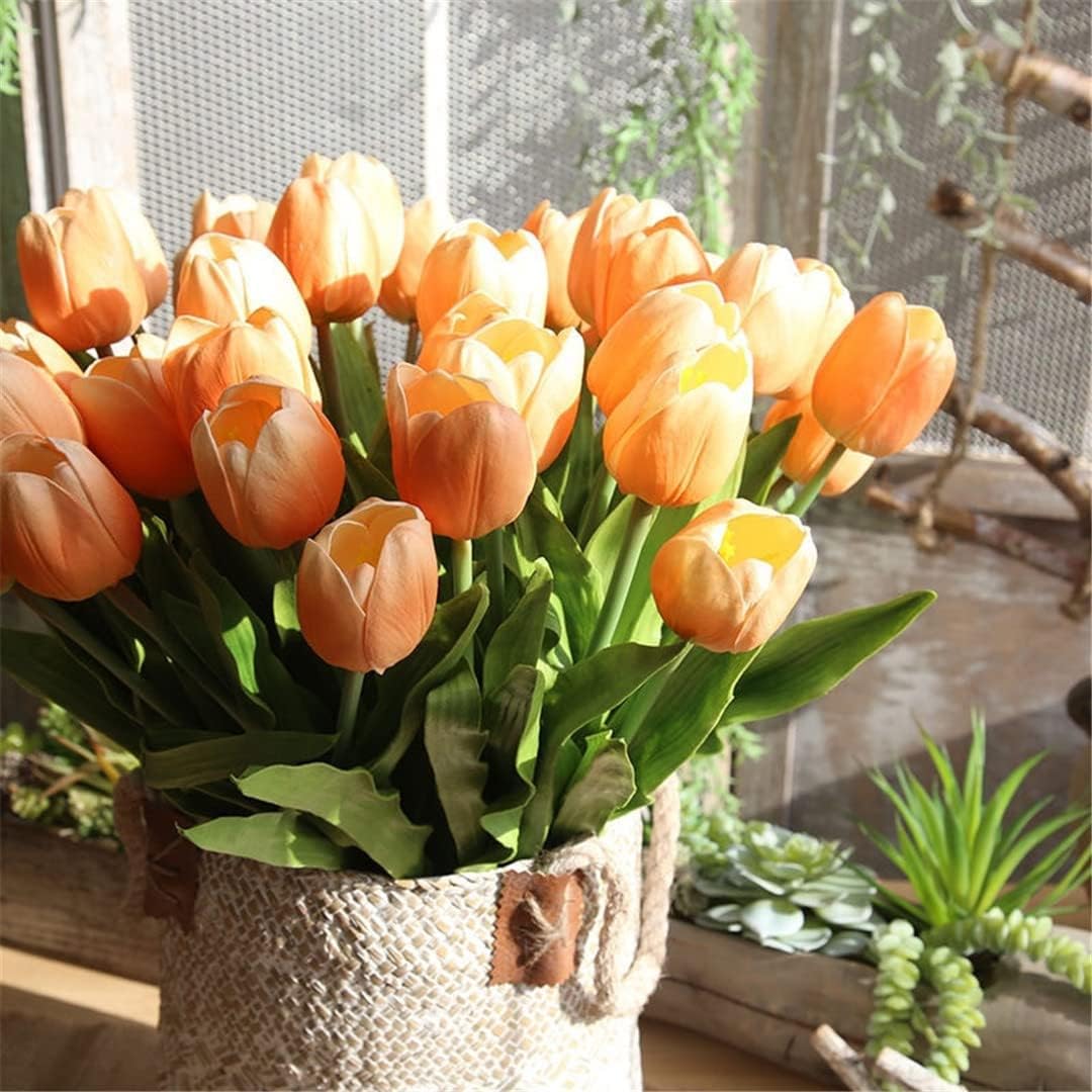 5Pcs Artificial Tulip Flowers for Spring Wedding Decor