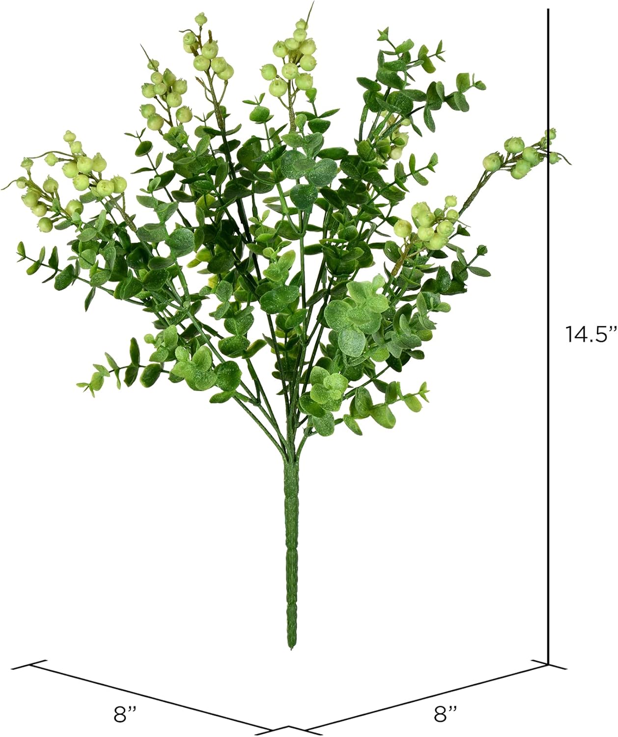 Vickerman Artificial Light Green Money Leaf Bush 145 Inch 2 Pack