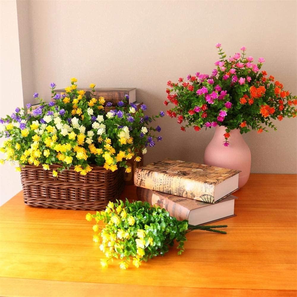 Bincy 12 Bundles Artificial Flowers Set