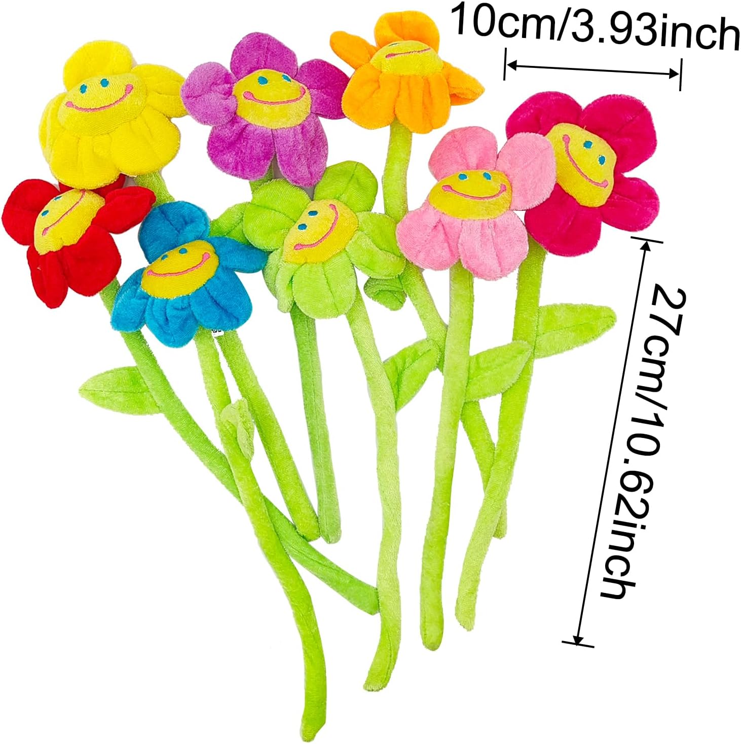 KWAGOCAR 8 Pack Artificial Plush Flowers Curtain Tiebacks