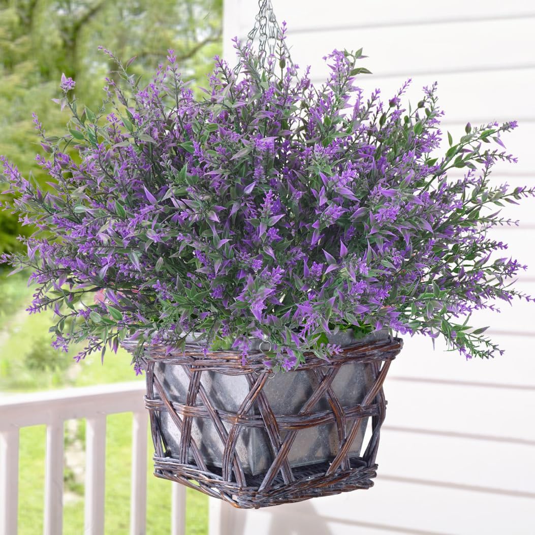 Krissing 80-Piece Outdoor Lavender Artificial Flowers