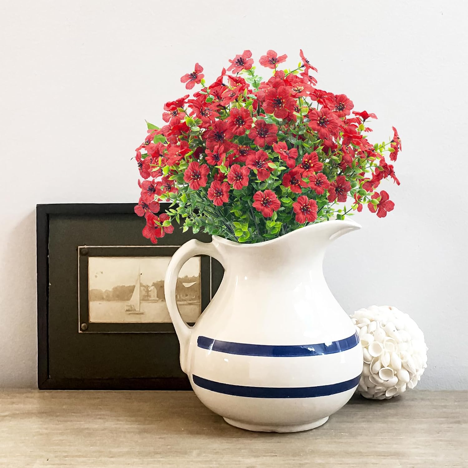 NOV FIRE 8 Bundle Artificial Flowers for Outdoor