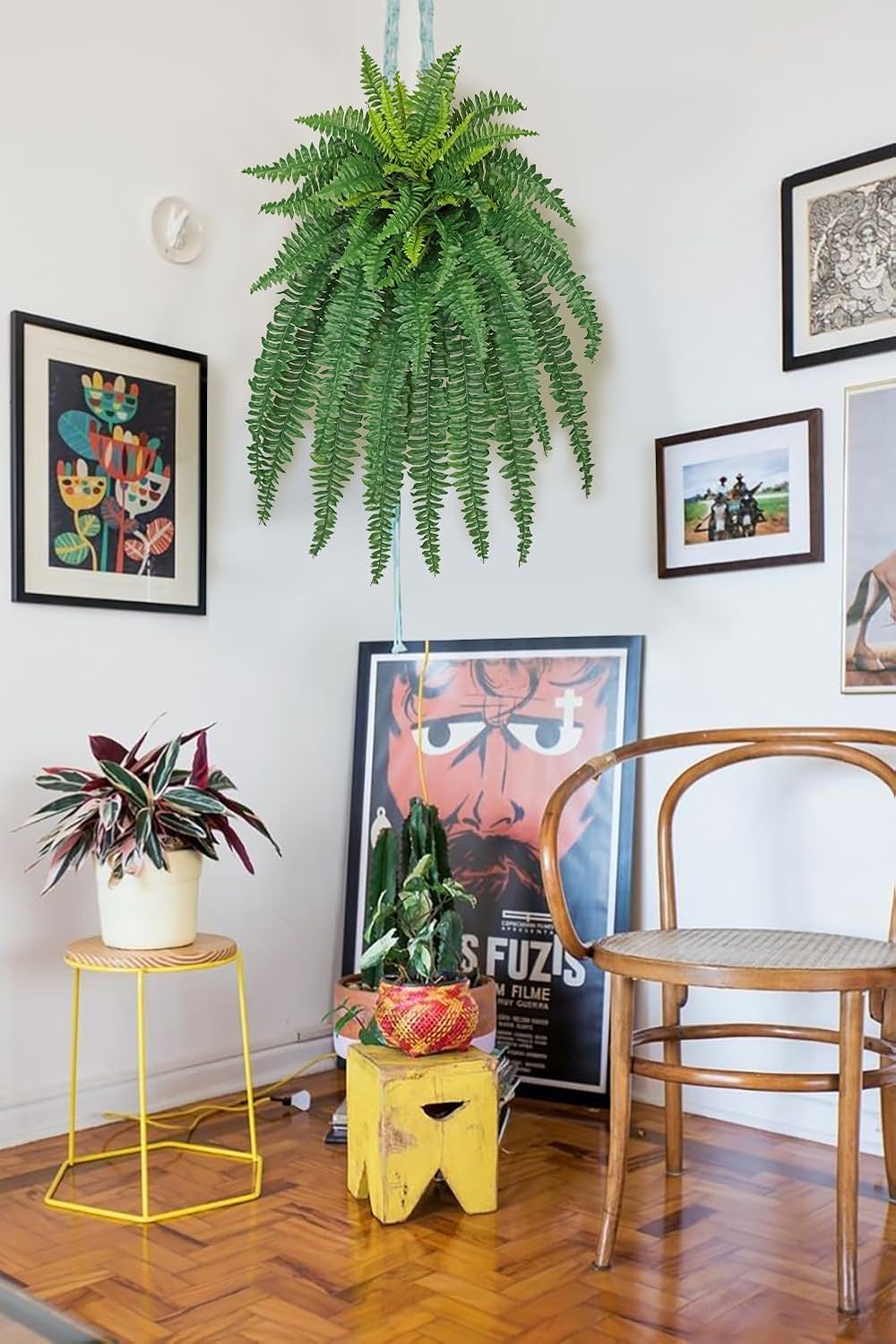 GnFlus 35 Inch Artificial Boston Fern Plants
