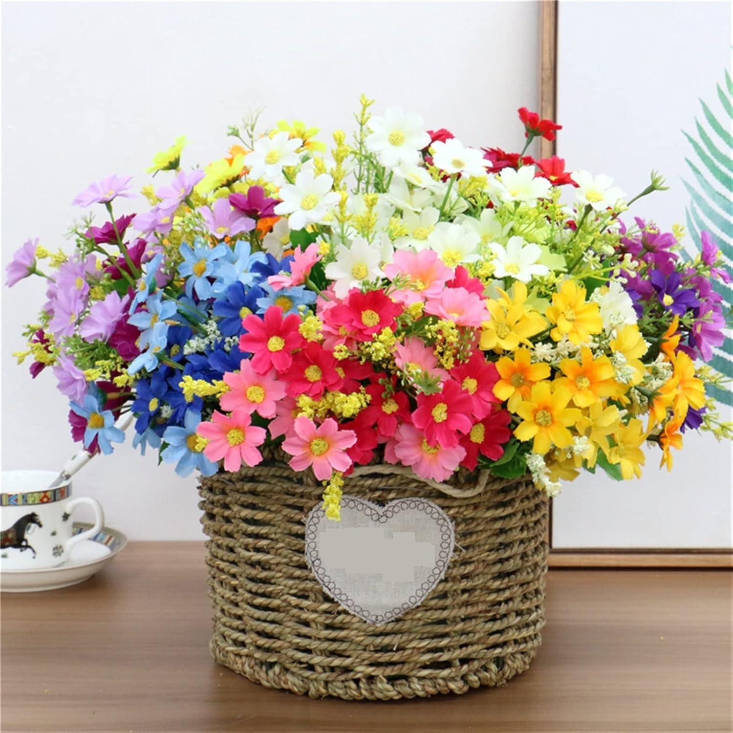GaRcan Artificial Flowers Bouquet 7 Branch 28 Heads Wedding Decor