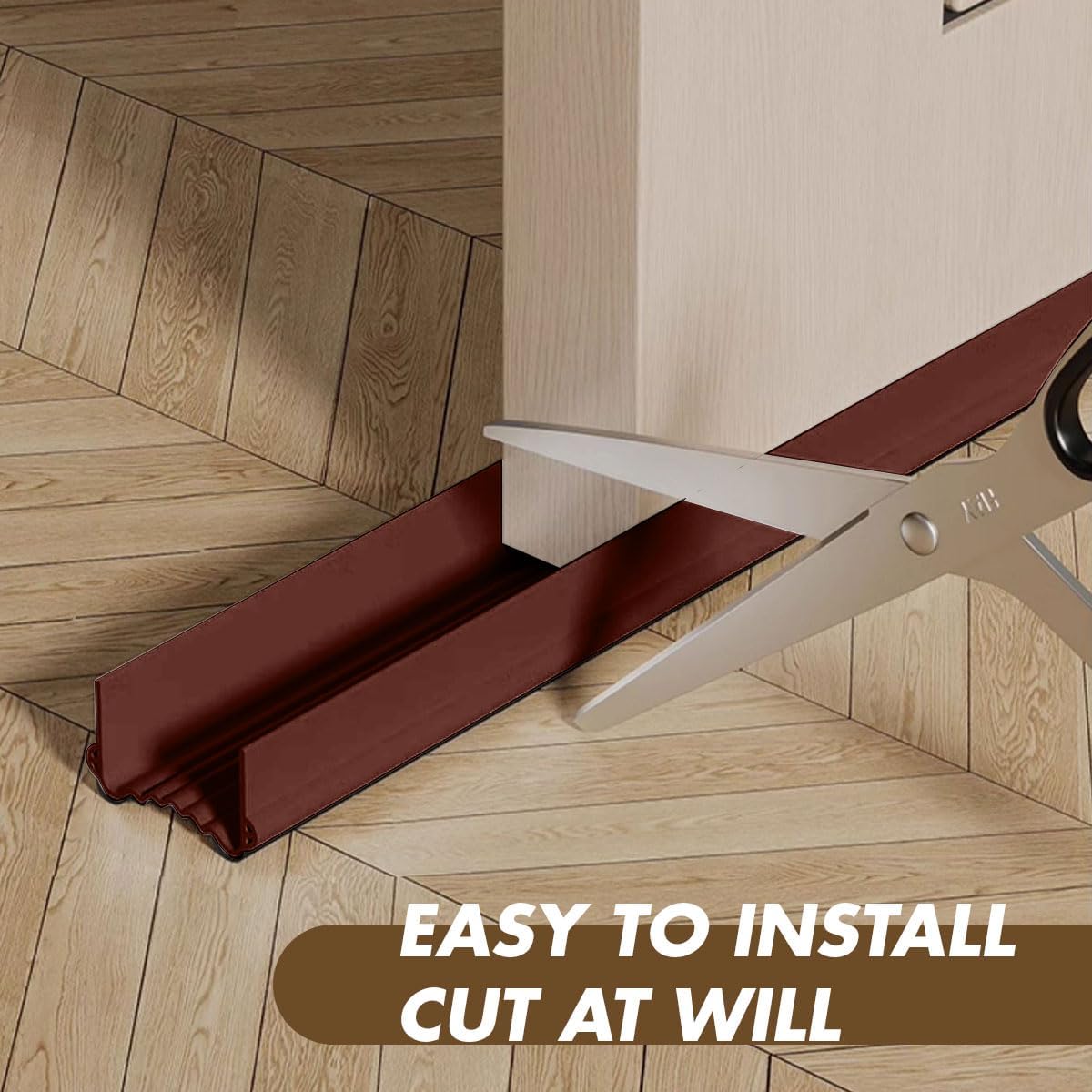 Door Bottom Seal Wind Noise Barrier 38 Inch Adjustable