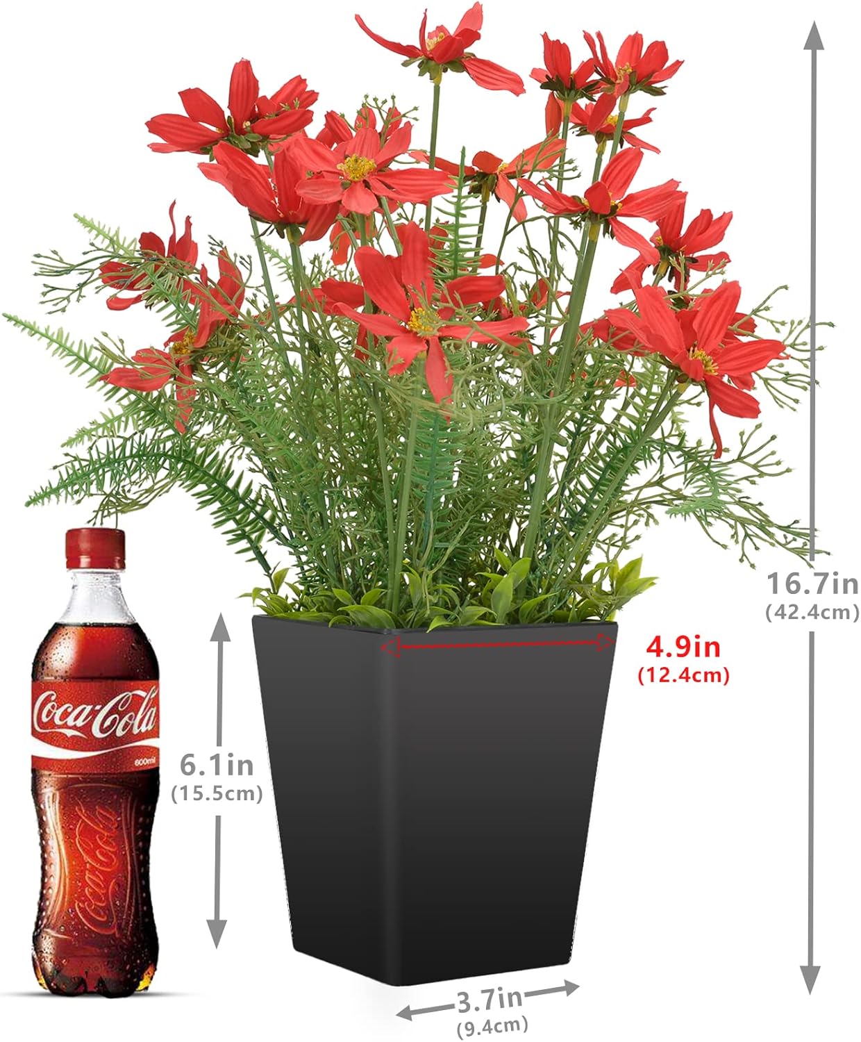 Luxsego Silk Artificial Flowers Coreopsis Faux Plants 167 In Red