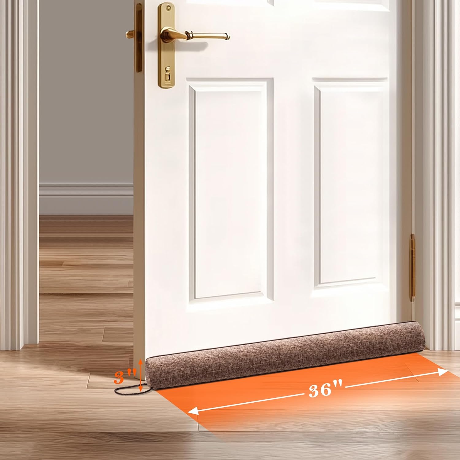 Habibee 36 Inch Door Draft Stopper Brown