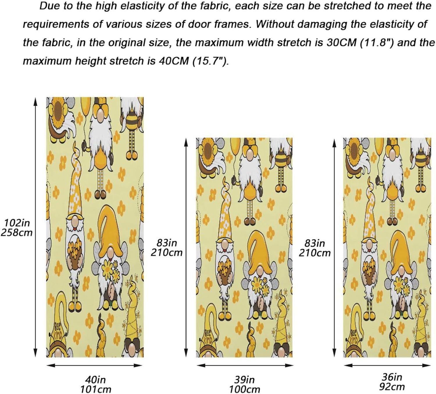 Susiyo Garden Honeybee Gnome Door Cover