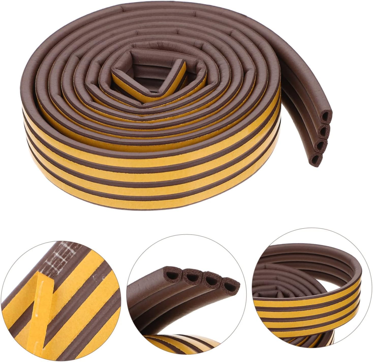 NUOBESTY Twin Door Sweeps Self Adhesive Weather Stripping