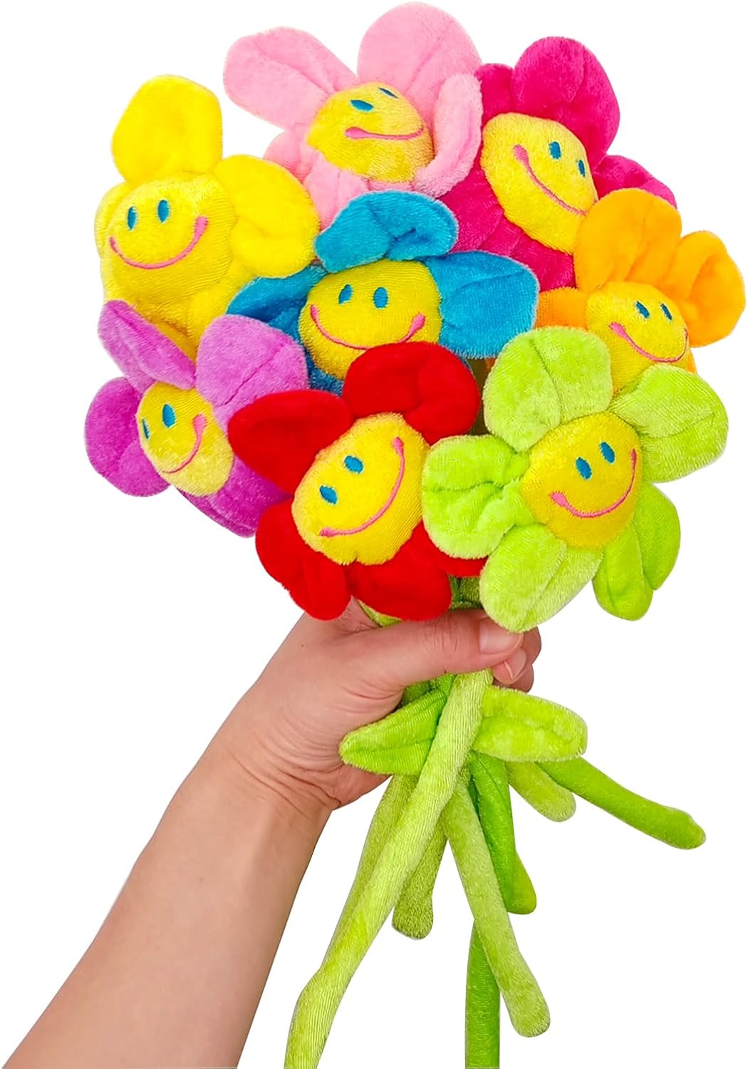 KWAGOCAR 8 Pack Artificial Plush Flowers Curtain Tiebacks