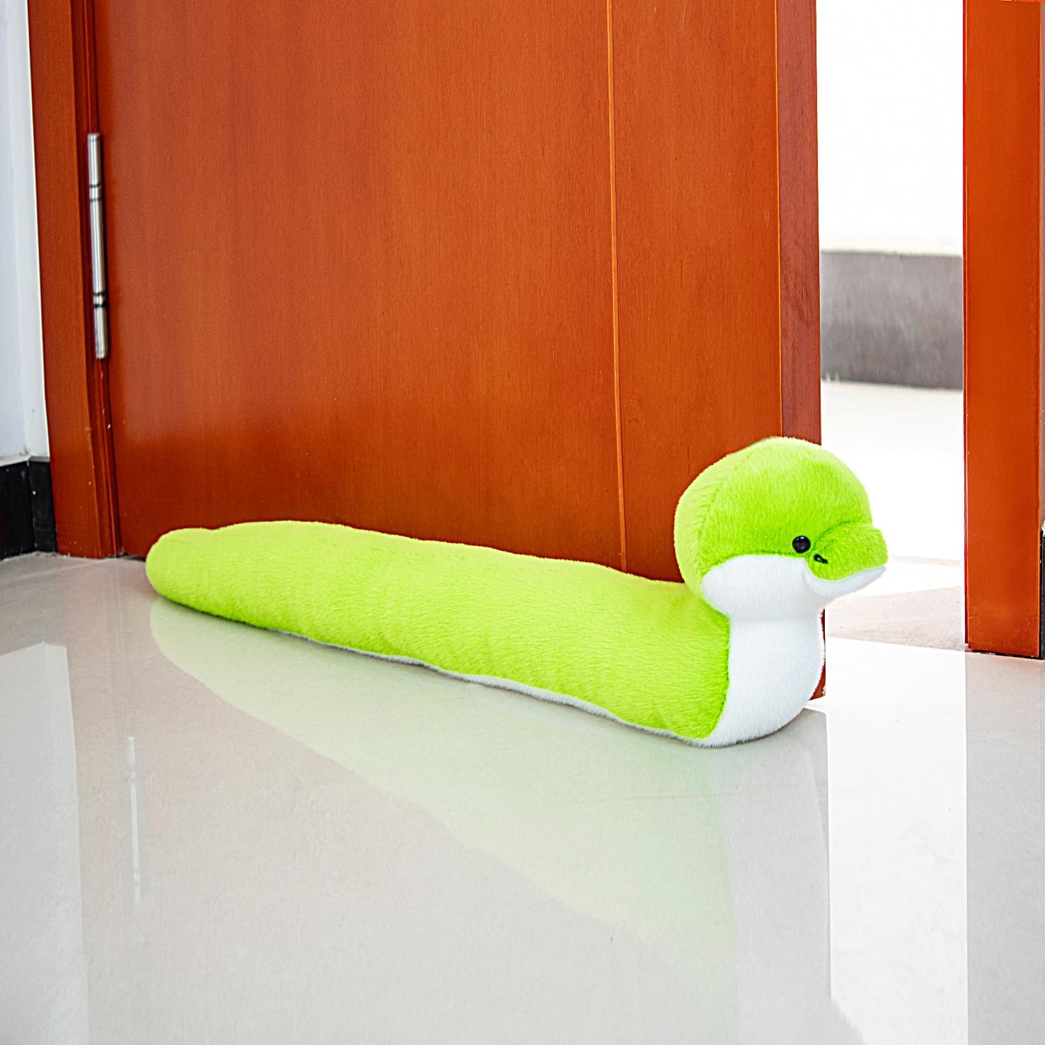 34 Inch Heavy Duty Green Snake Draft Stopper for Door Window