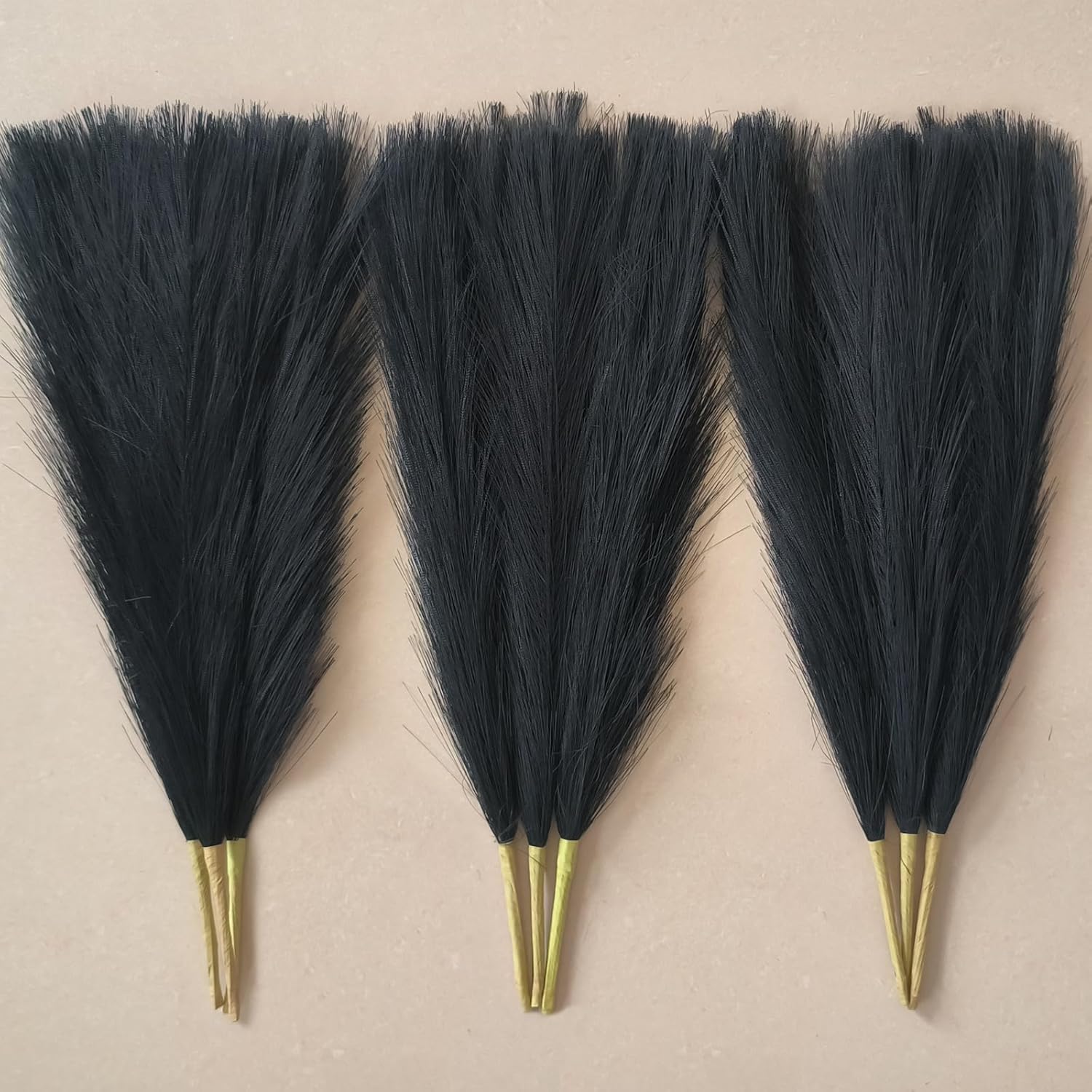 9 Pcs 17 Inch Black Pampas Grass Decor