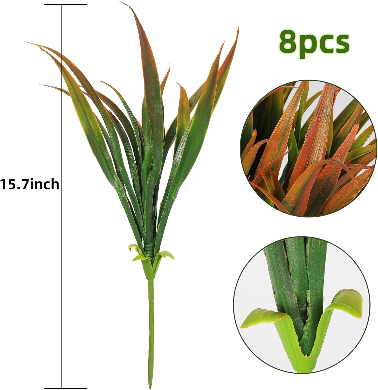 RECUTMS 12 Bundles Artificial Flowers UV Resistant Outdoor Decor