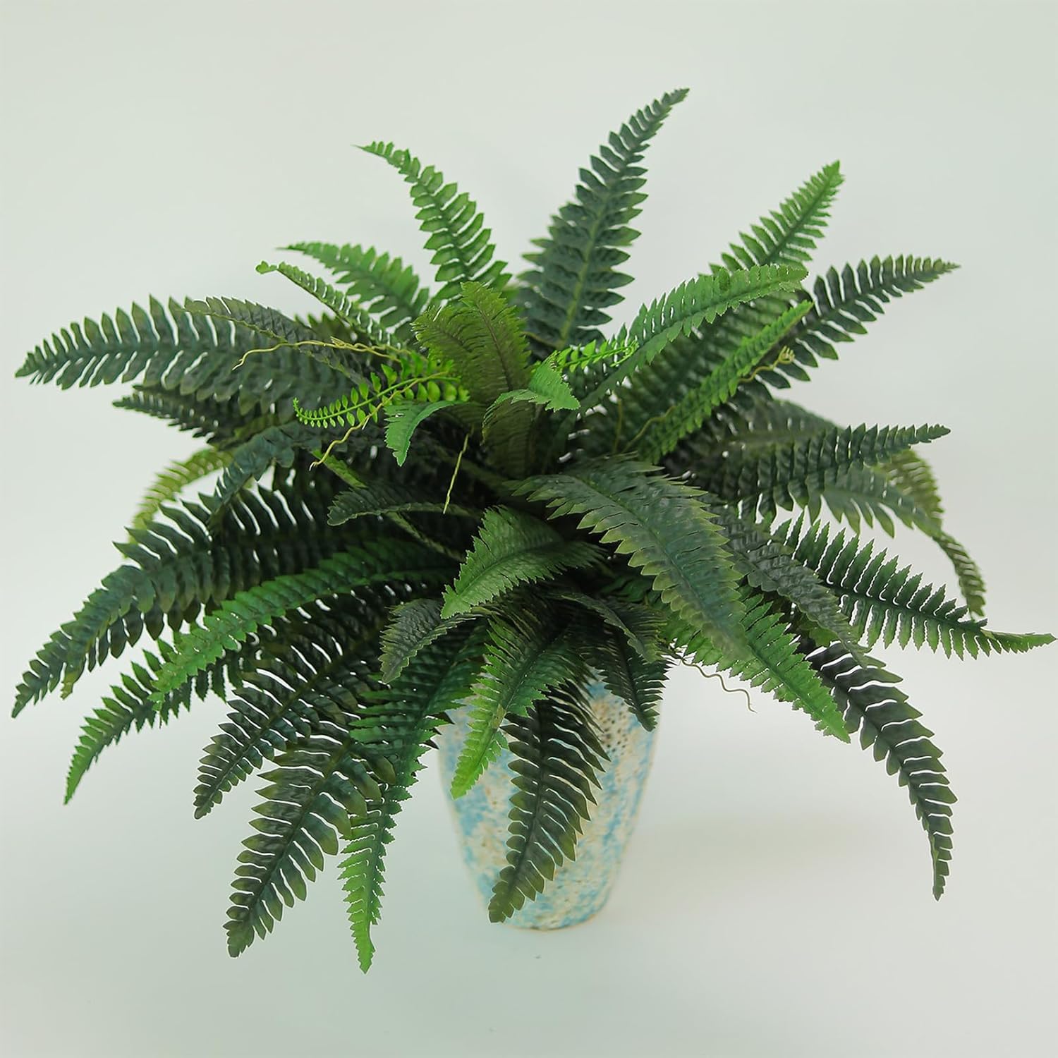 44W 30H Artificial Boston Ferns for Home Garden Decor