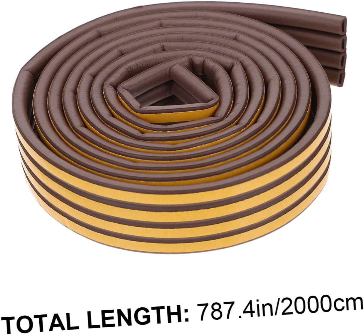 NUOBESTY Twin Door Sweeps Self Adhesive Weather Stripping