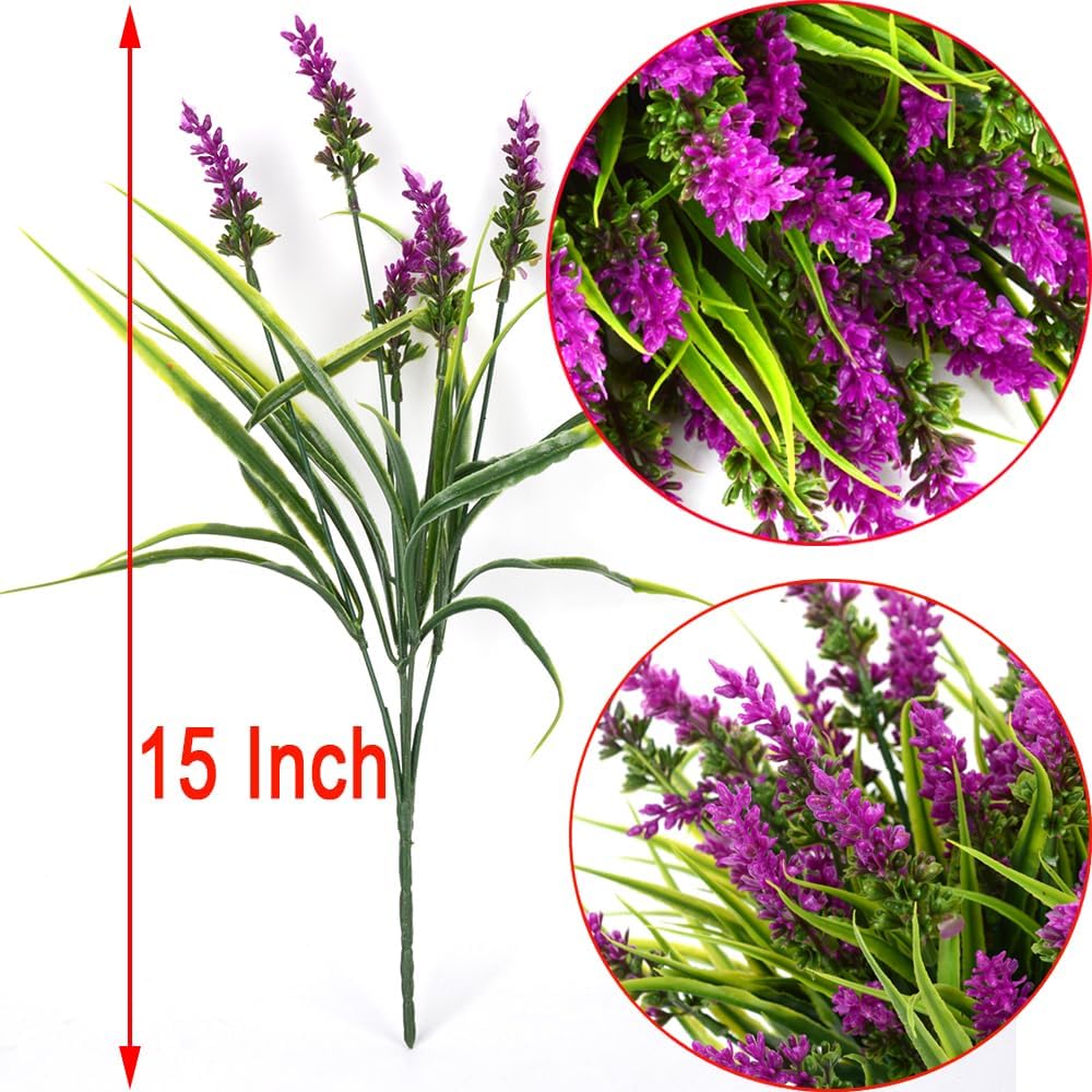 HANDIC 4pcs Artificial Plants Outdoor Decor Set