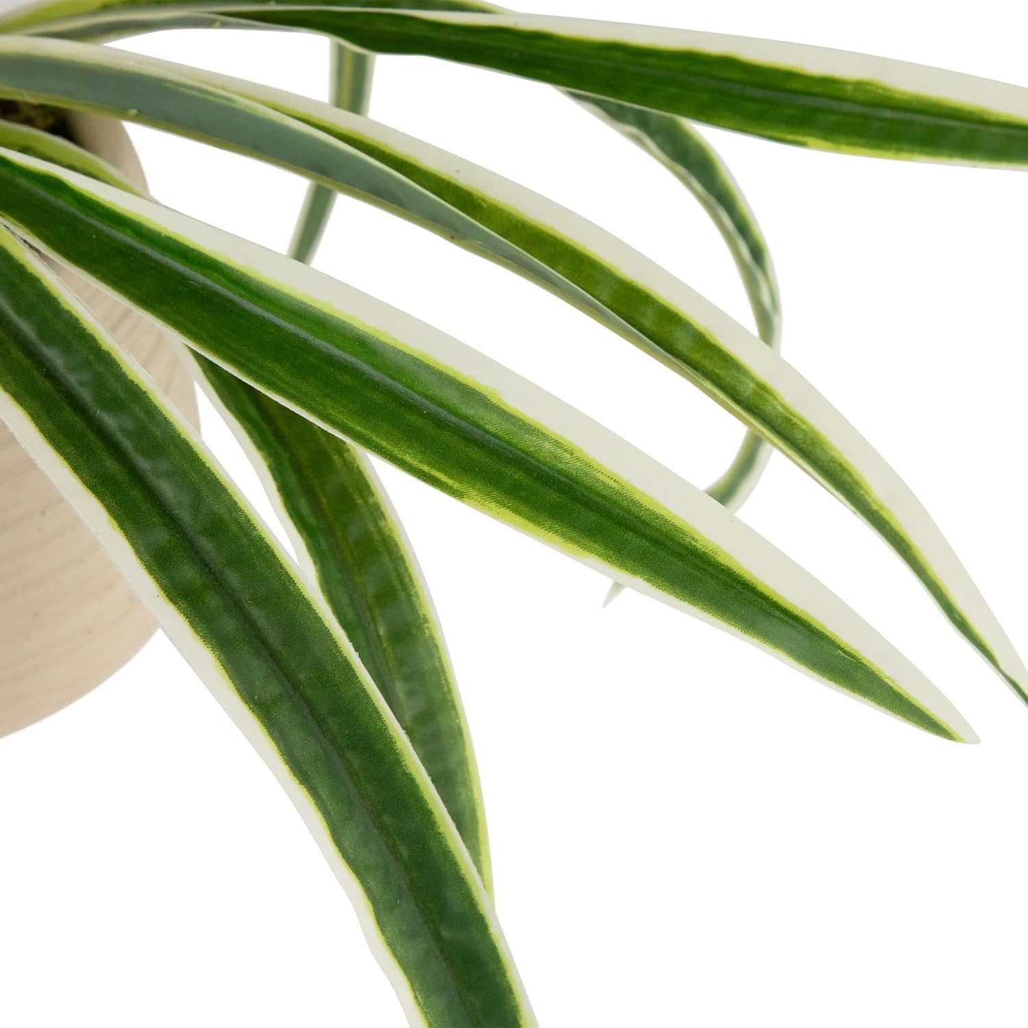 Northlight Artificial Spider Plant in Beige Ceramic Pot 20 Inch