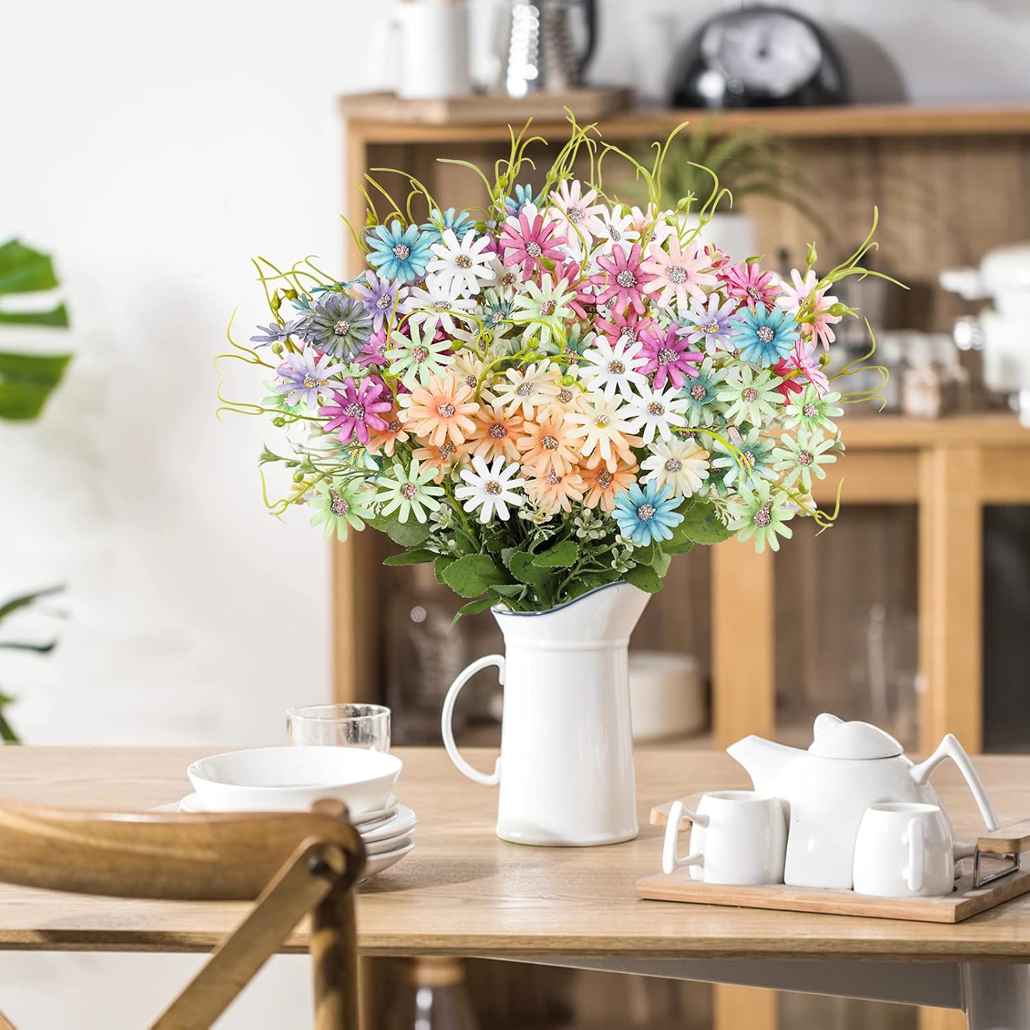 AmyHomie 6 Bundle Artificial Wildflowers with Daisies