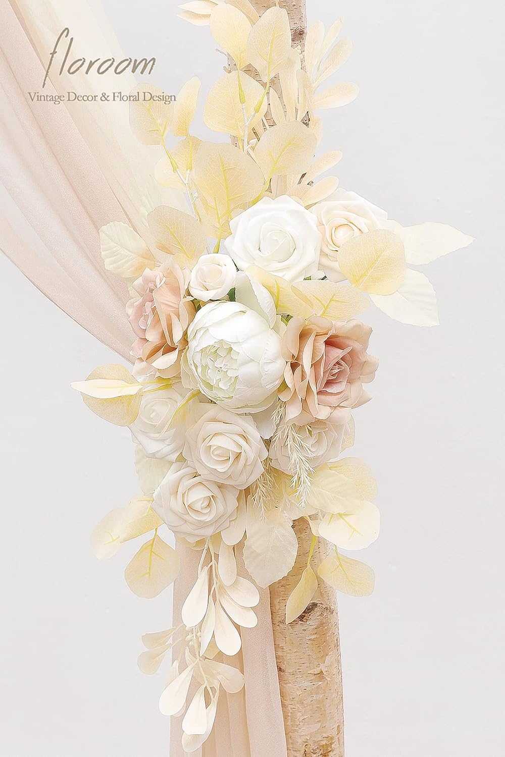 Floroom Arch Flowers with Drapes Kit Pack of 4