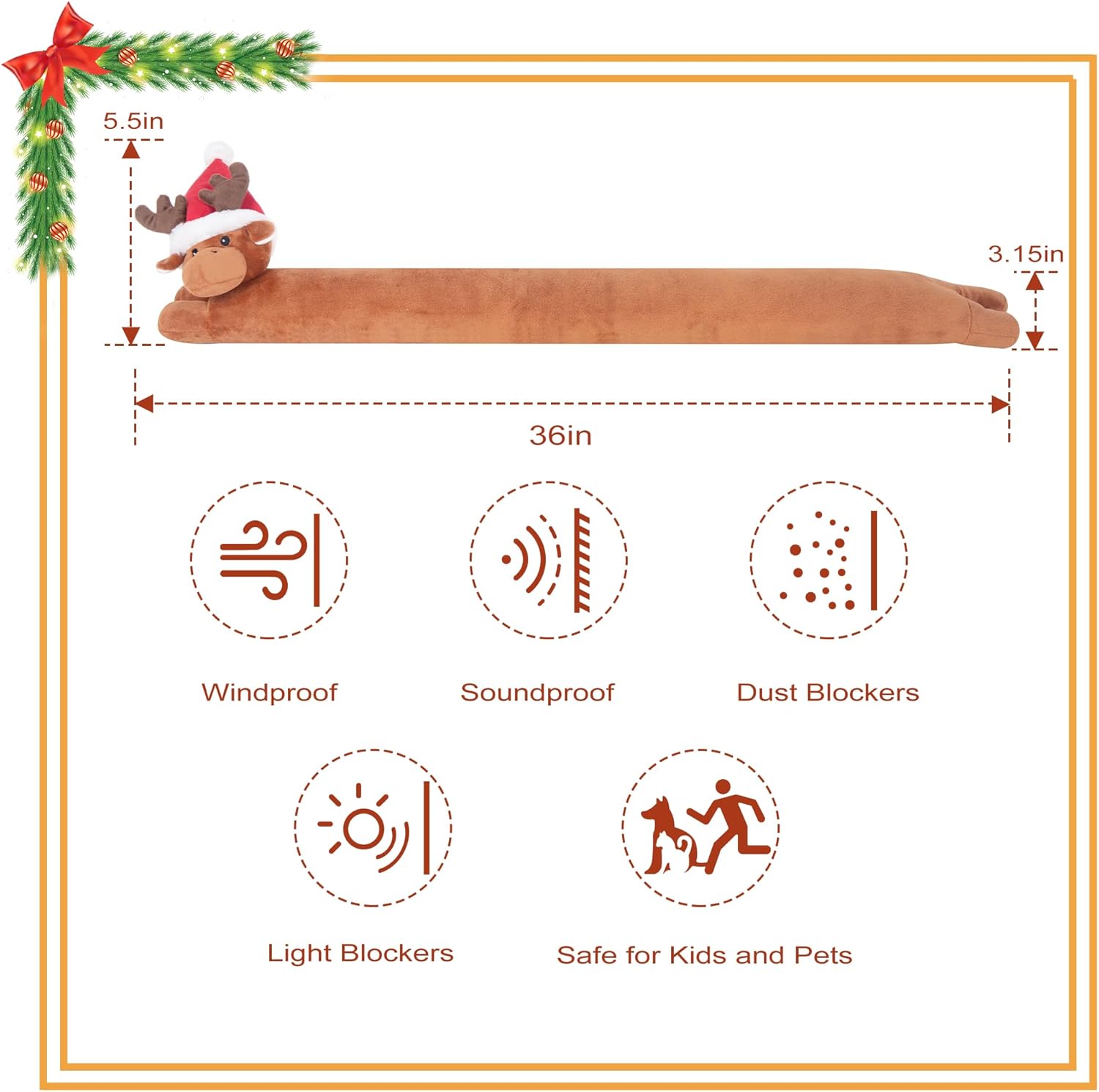 My OLi Reindeer Draft Stopper for Door and Window