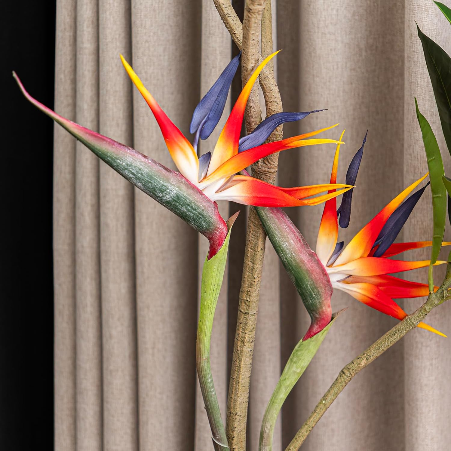 Duyone Artificial Flowers Bird of Paradise 37 Inch 2Pcs