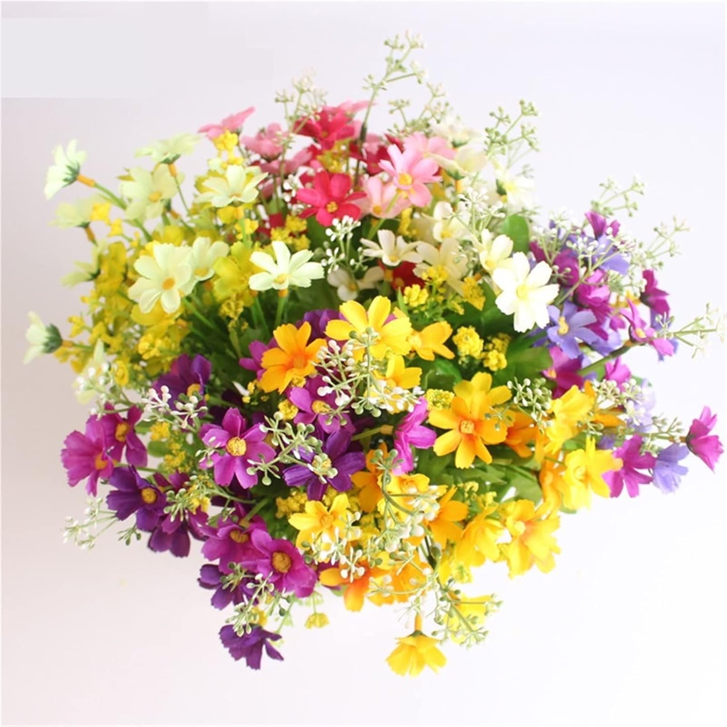 GaRcan Artificial Flowers Bouquet 7 Branch 28 Heads Wedding Decor