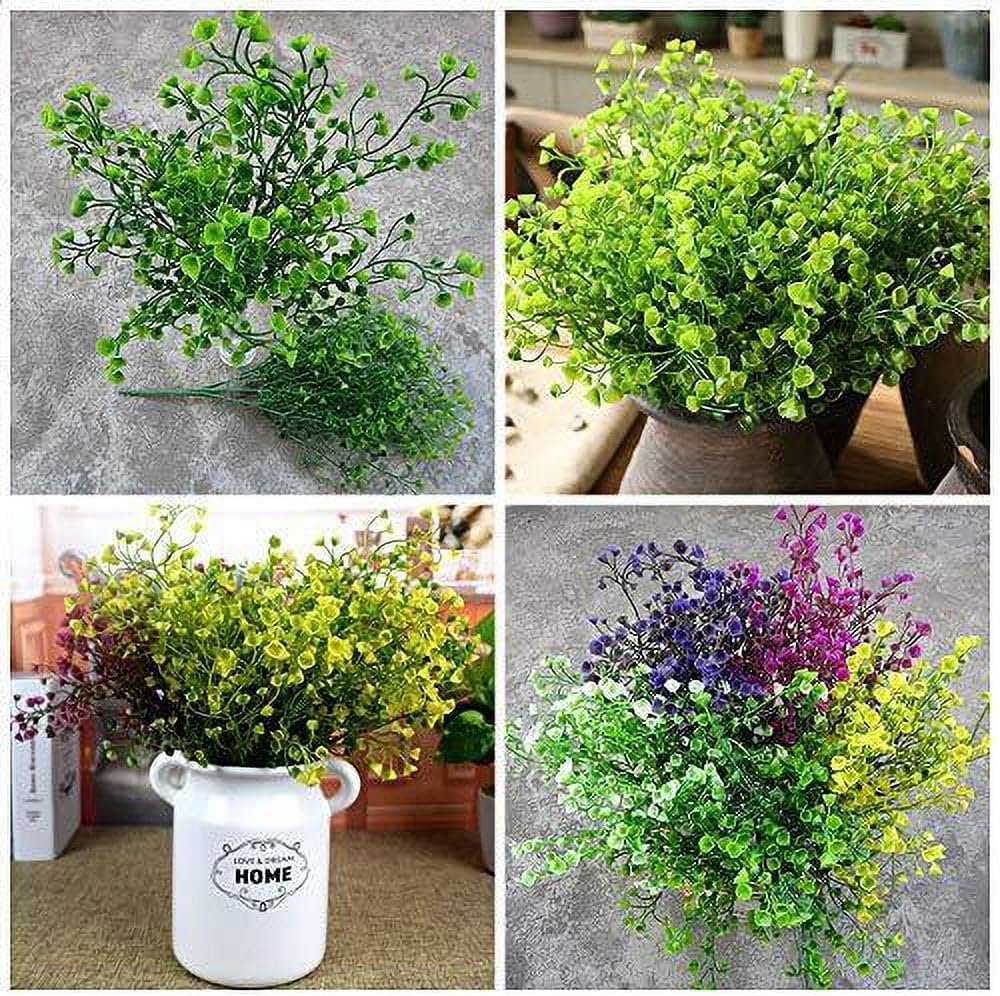 8 Pack Artificial Bell Willow Shrubs UV Resistant Fake Plants