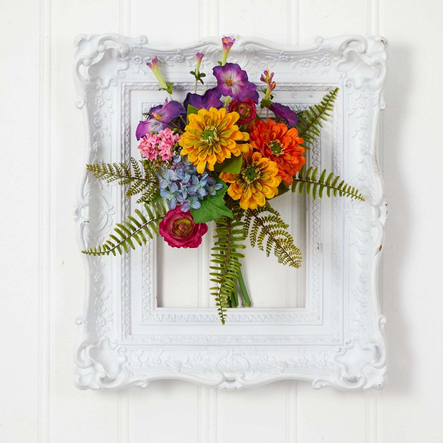 Nearly Natural 13in Mixed Flowers Artificial Bush Set of 2