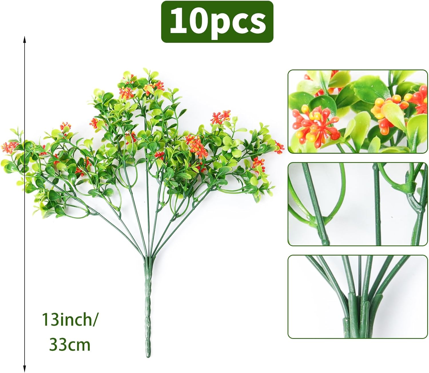 RECUTMS Artificial Shrubs with 4 Pack Hanging Plants