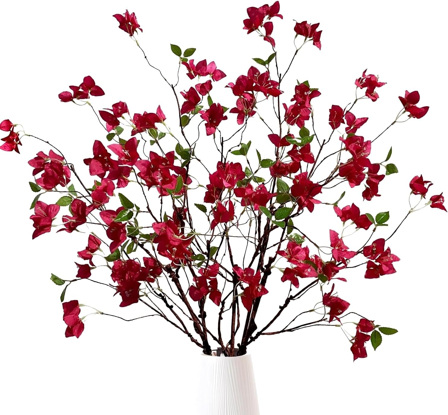 Raxcelivia Artificial Bougainvillea Branches Fuchsia Pack of 4