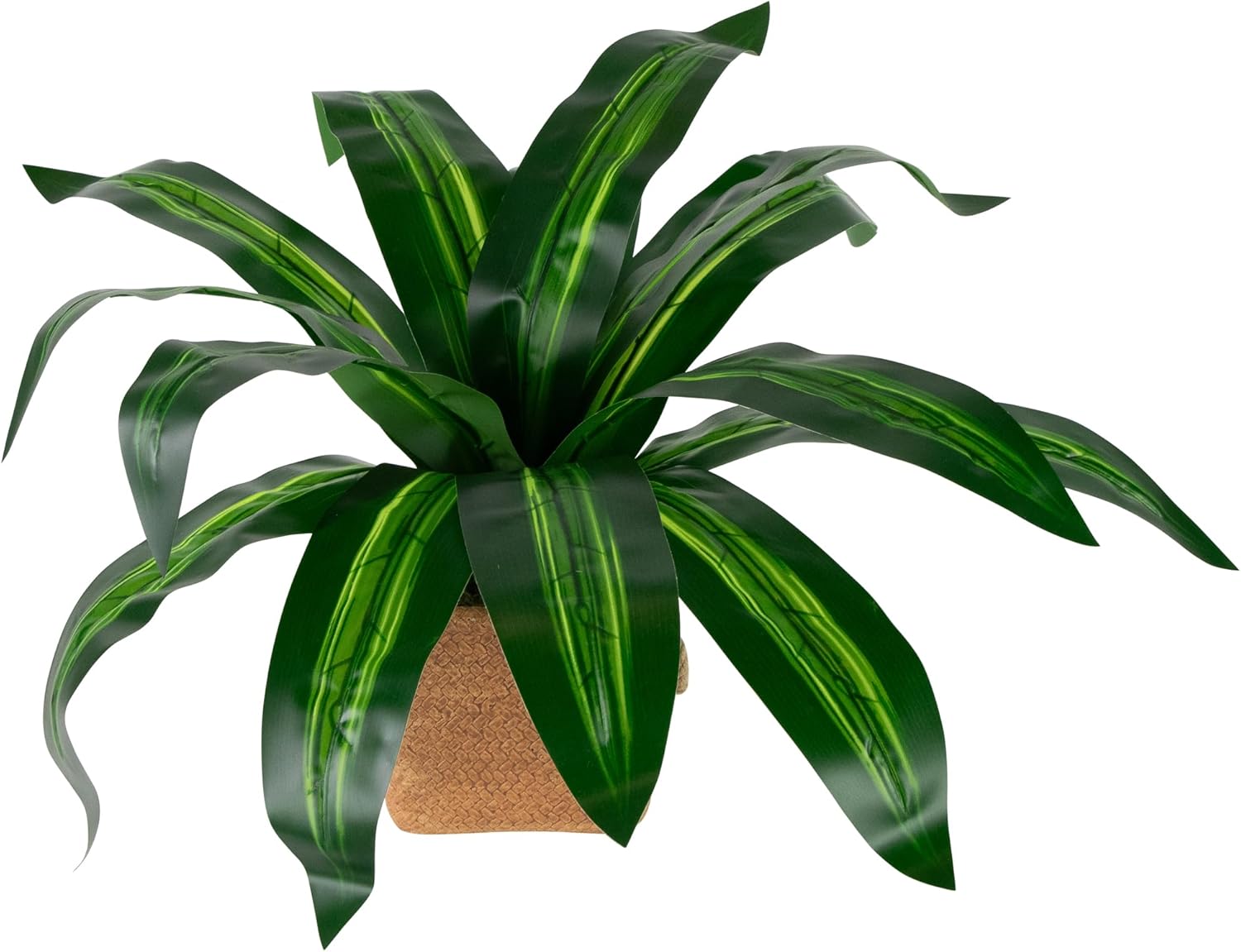 Northlight Artificial Dracaena Plant in Square Rattan Ceramic Pot - 27 Inch